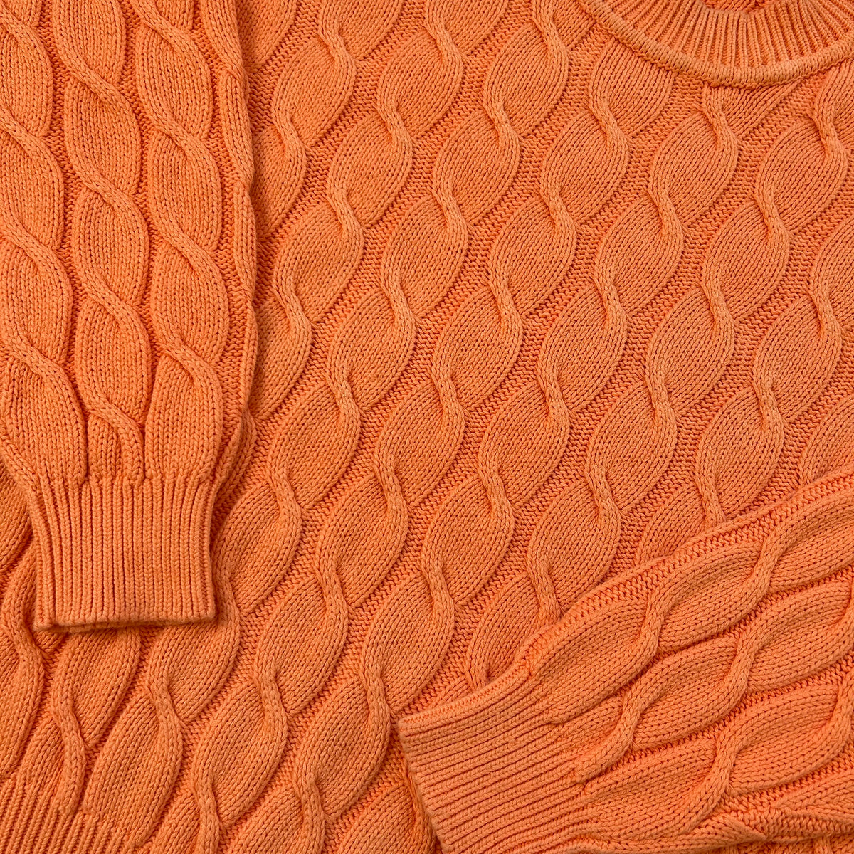 1990's Orange Cable Knit
