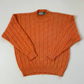 1990's Orange Cable Knit