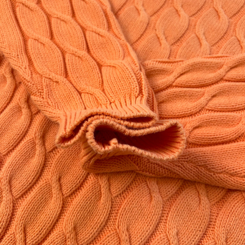 1990's Orange Cable Knit