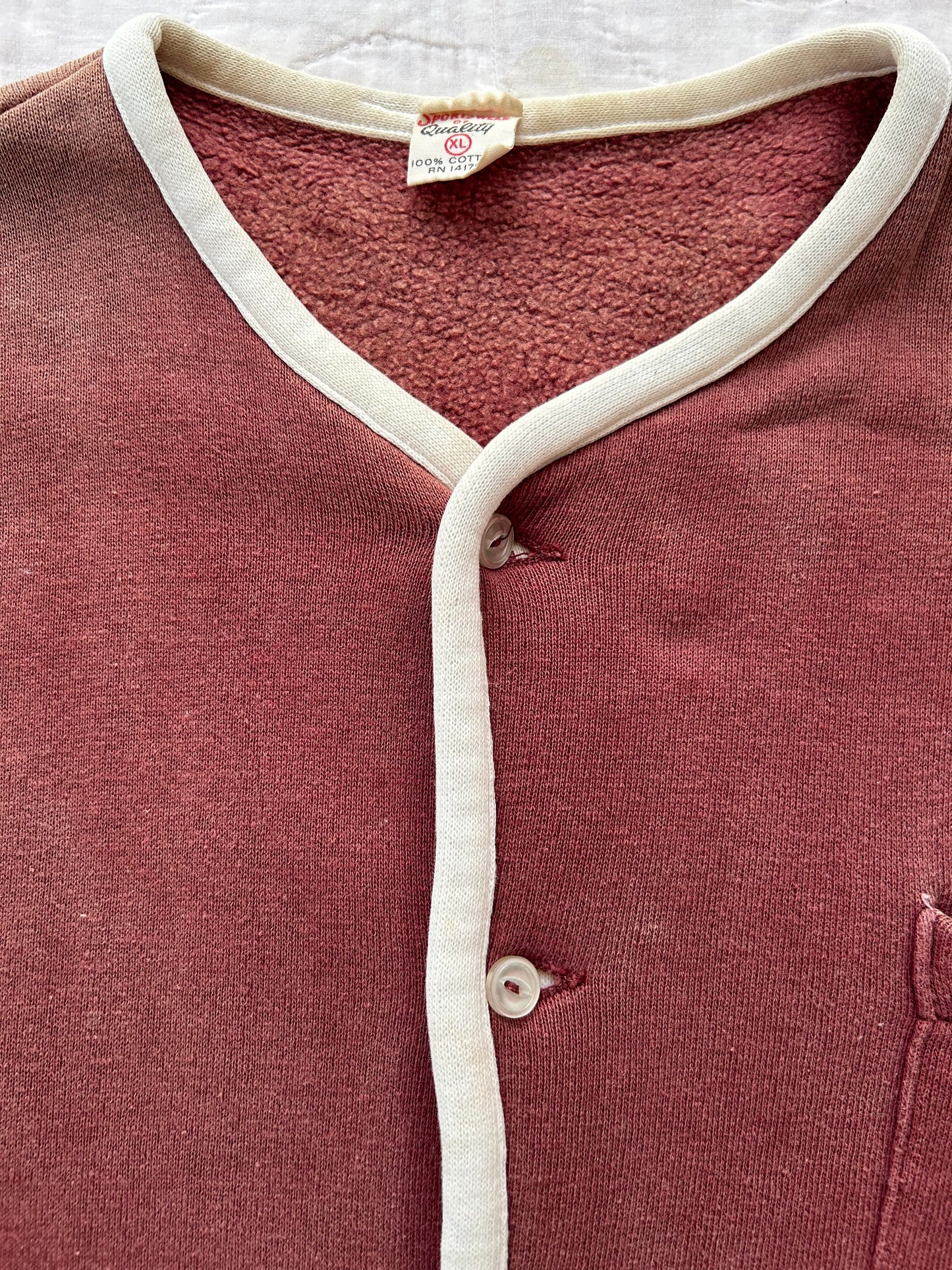 1950's Sun Faded Sweat Cardigan